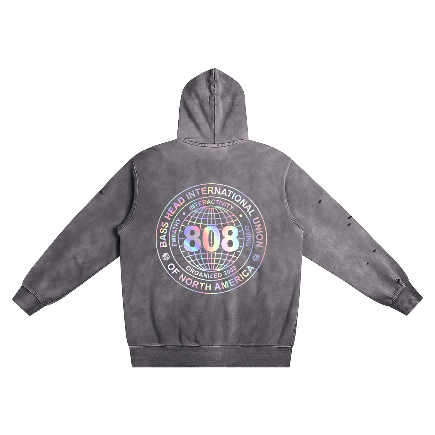 Heavyweight Pure Cotton Hand-Frayed Monkey Washed Hoodie