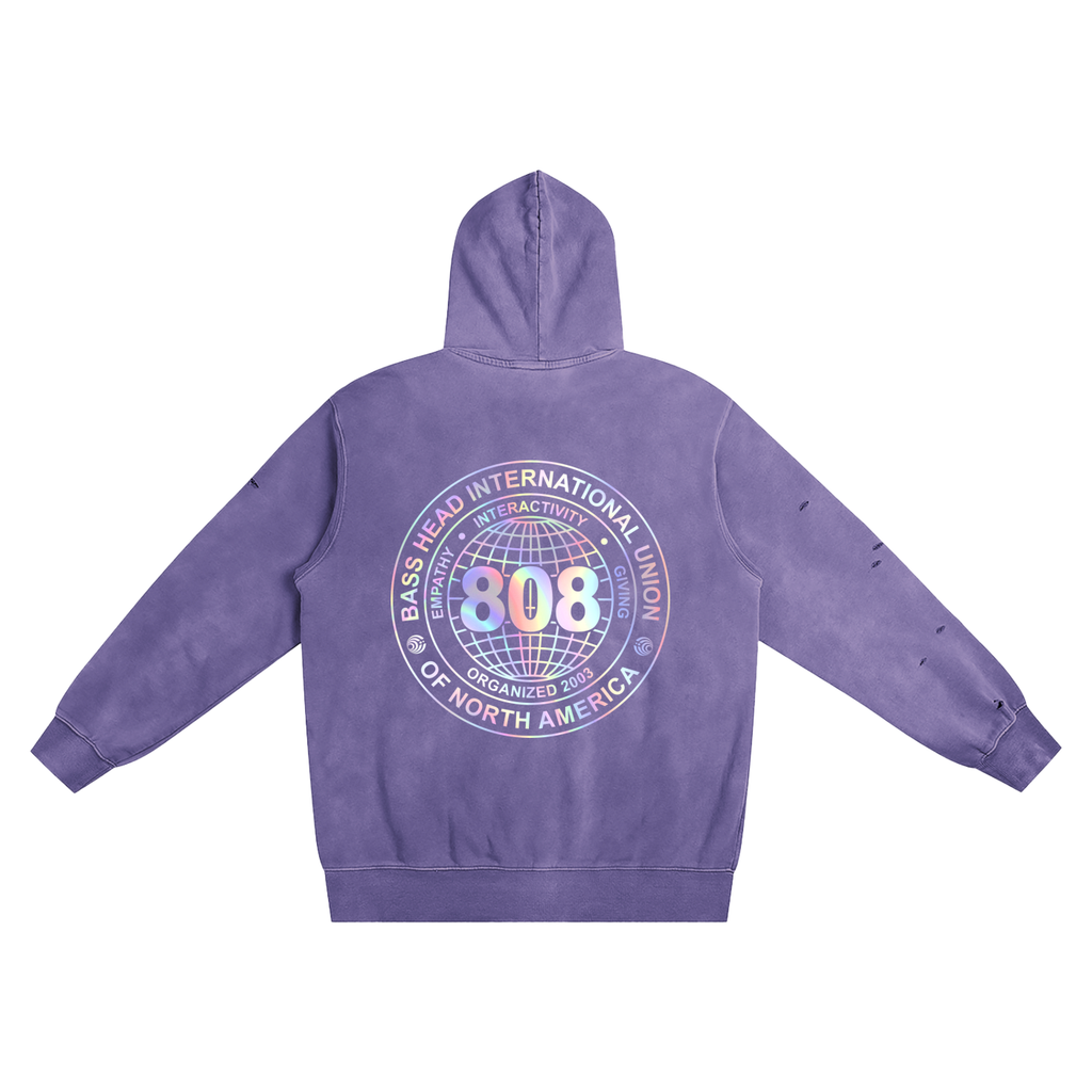 Heavyweight Pure Cotton Hand-Frayed Monkey Washed Hoodie