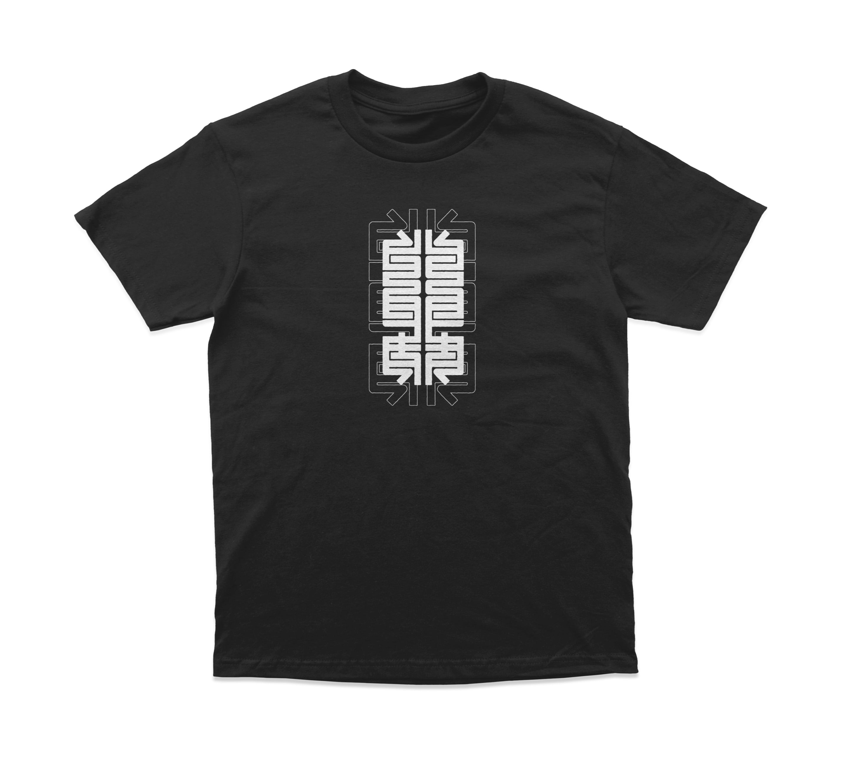 No Colors - Dual Flip Array Tee in Black