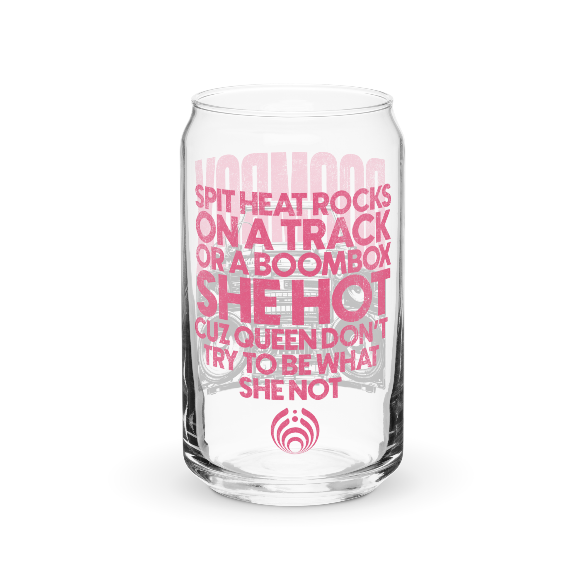 Boombox "She Hot" Can-shaped glass