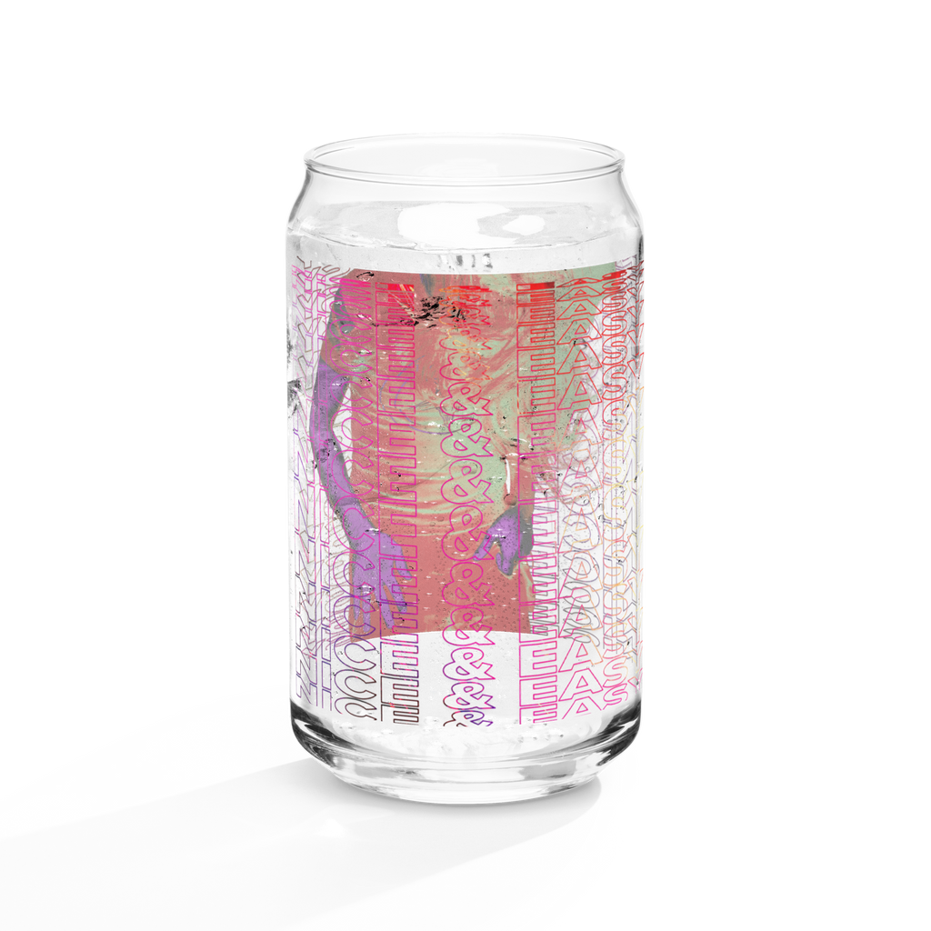 Nice & Easy can-shaped glass