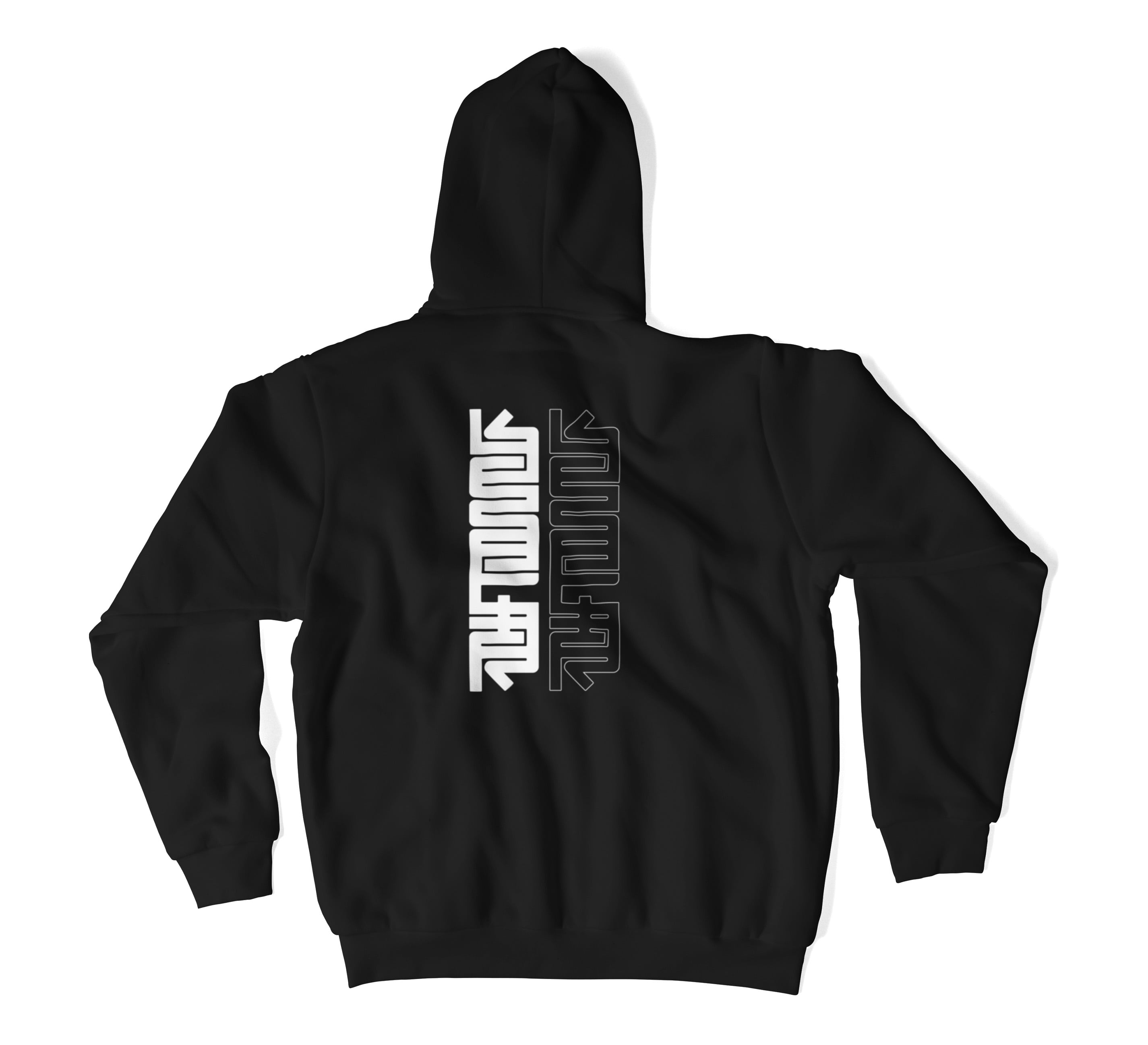 No Colors - Embroidered zip hoodie in black
