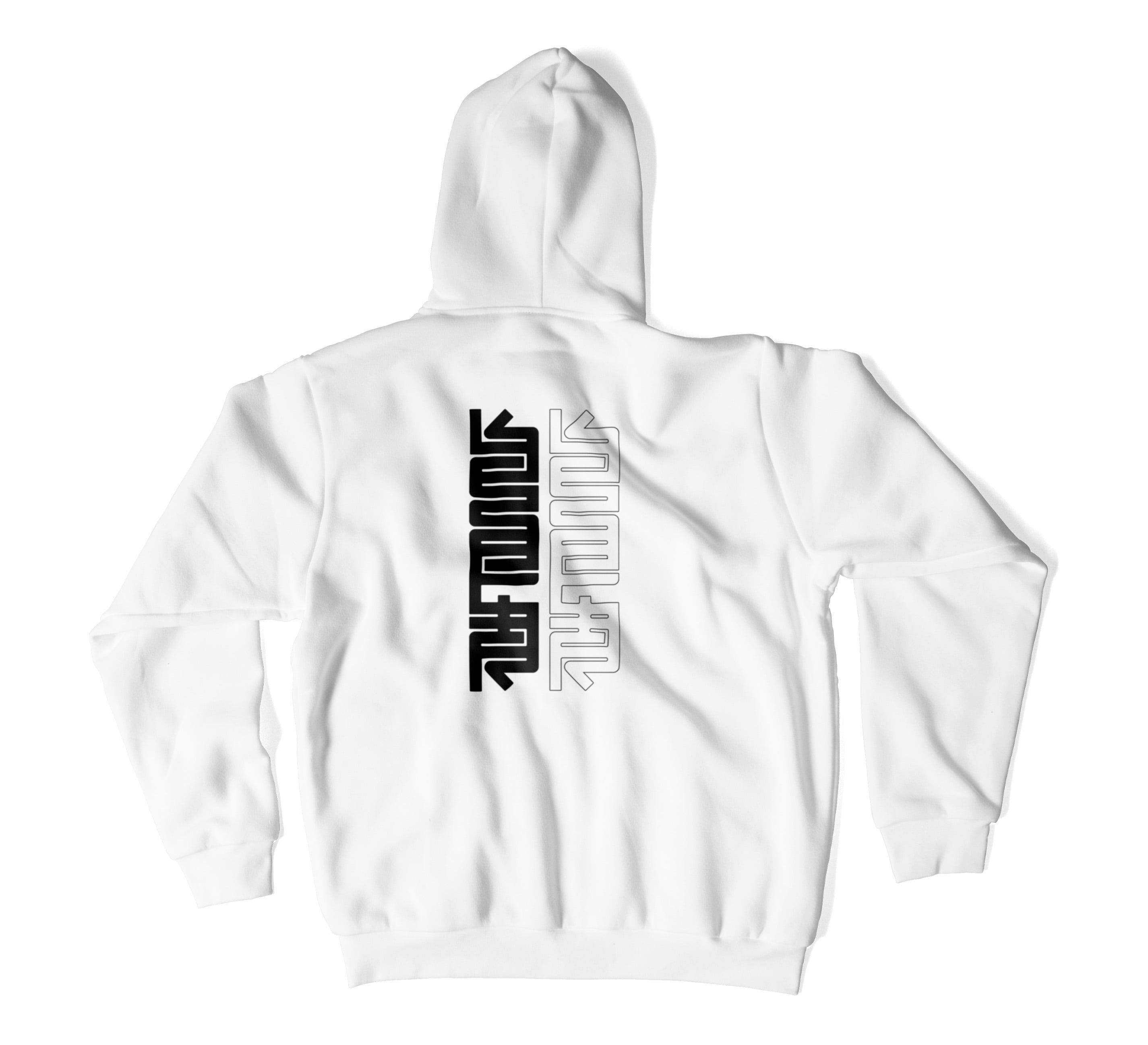 No Colors - Embroidered zip hoodie in white