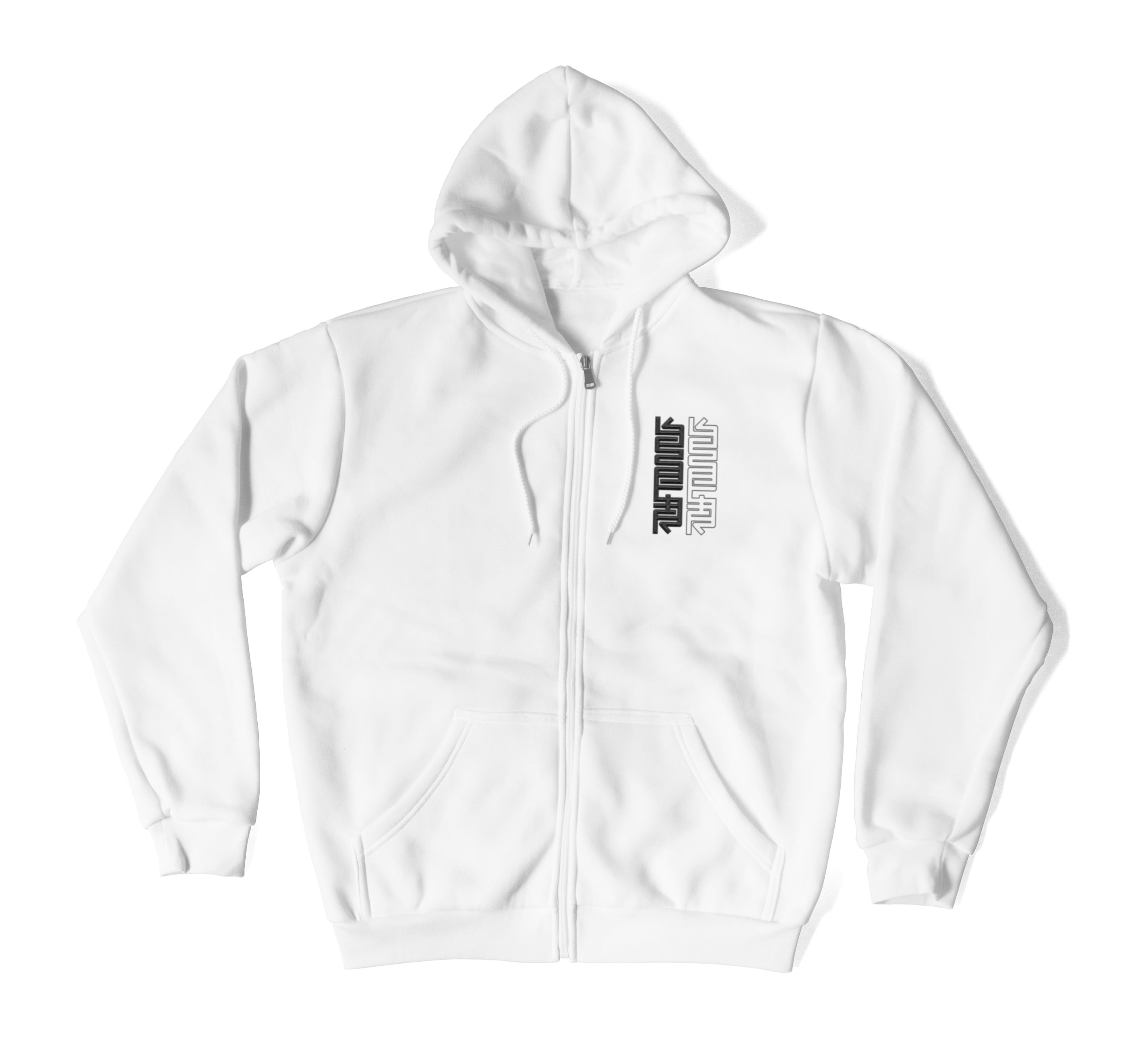 No Colors - Embroidered zip hoodie in white