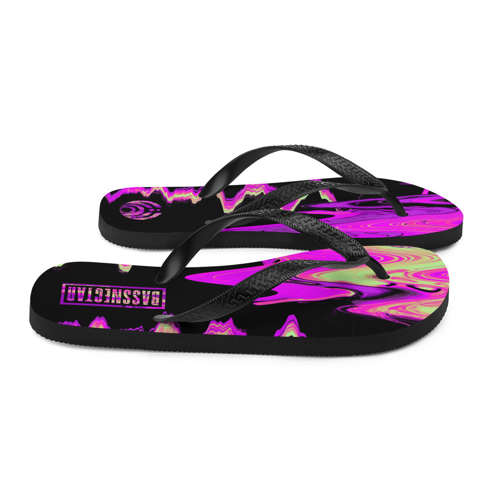 Bassnectar purple glitch wave flip-flops